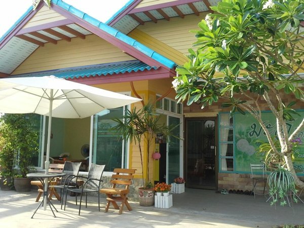 Mali Home Place entrance and outdoor tables