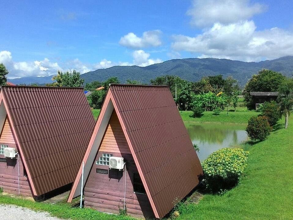 A-frame buildings at Rangsinee Resort